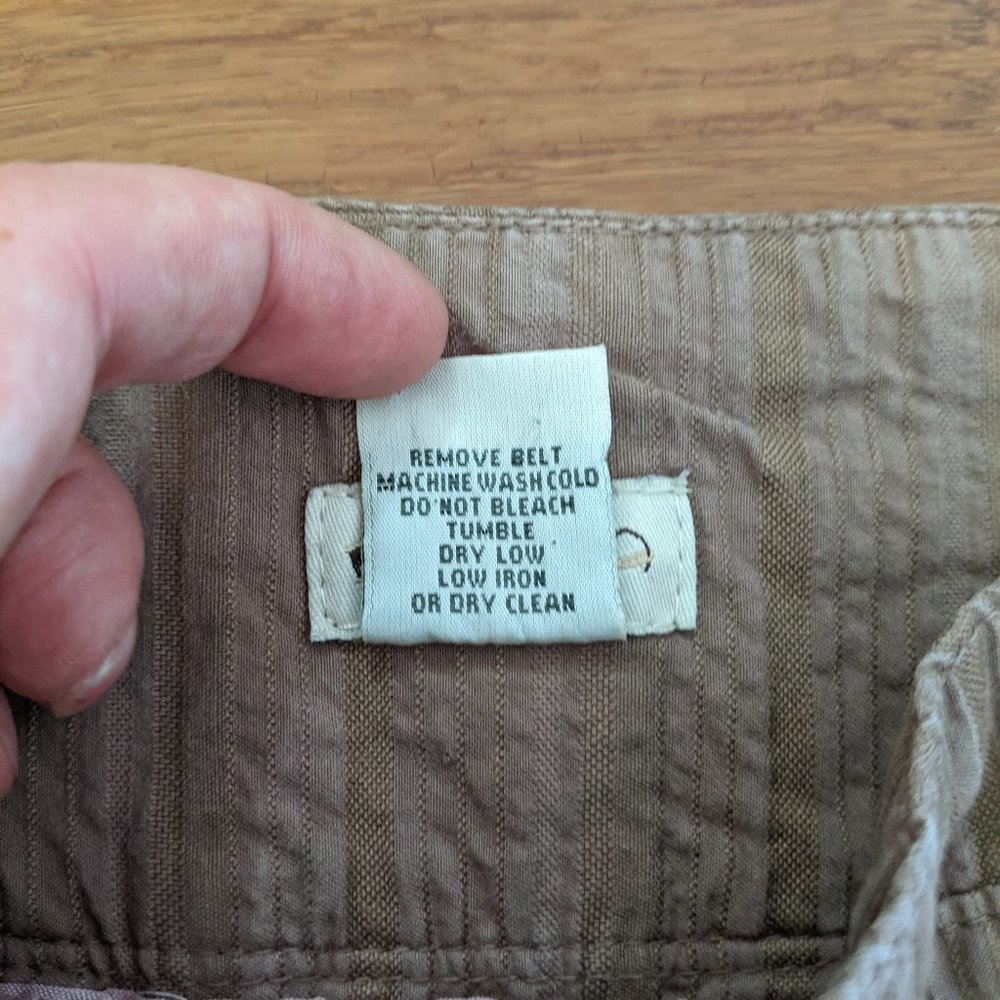 Anthropologie Elevenses Brown Cotton Pants - Picture 4 of 7